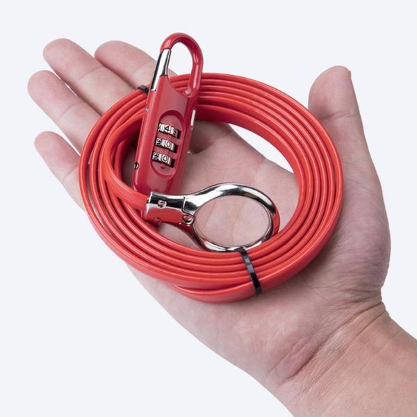 

bike locks outdoor bicycle lock anti-theft disc brakes wire coiled combination cable mtb gadgets