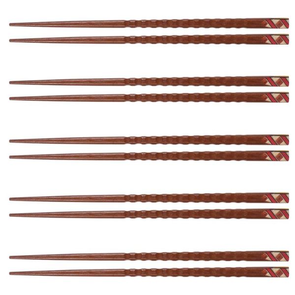 

chopsticks 1 set 5 pairs practical ironwood pointed