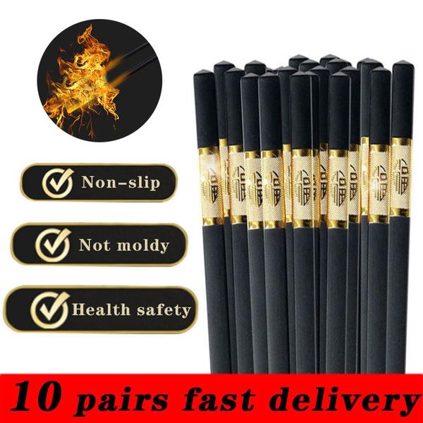 

pairs/chinese chopsticks non-slip reusable japanese korean tableware sushi sticks household kitchen supplies