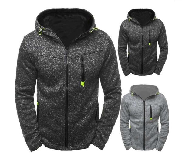 

men's hoodies & sweatshirts sweater sports leisure jacquard fleece cardigan hooded jacket f047, Black