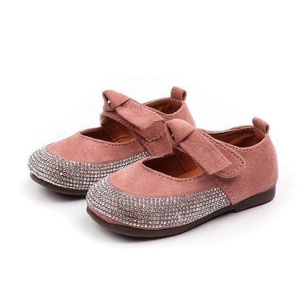 

flat shoes spring autumn little baby girl rhinestone girls princess dancing children soft-soled 1 2-6years, Black;grey