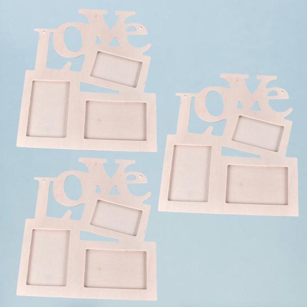 

frames 3pcs wooden po frame hollow family picture wall table art home decor