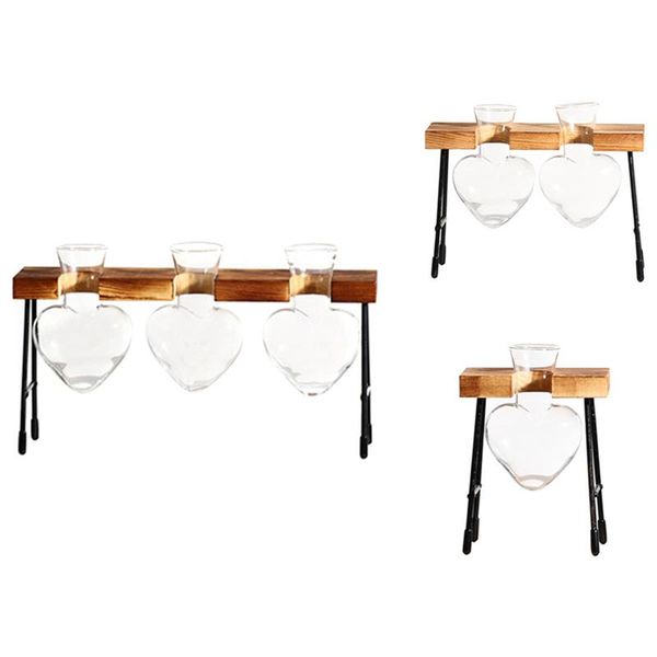 

vases glass vase hydroponic plant vintage flower pot table deskbonsai heart shape home decoration wedding