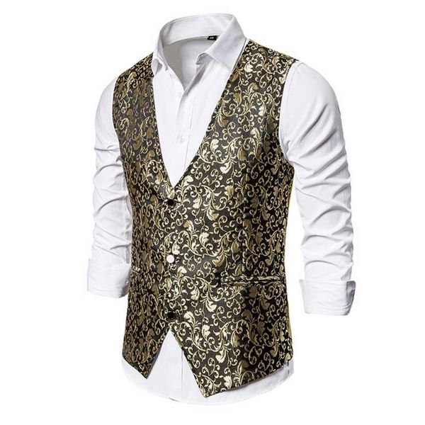 

men's vests 2021 arrival dress for men slim fit mens suit vest male waistcoat gilet homme casual sleeveless formal business jacket, Black;white