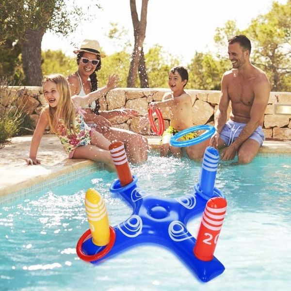 

pool & accessories inflatable ring toss game toys floating swimming multiplayer water kid family fun beach floats outdoor play party favors