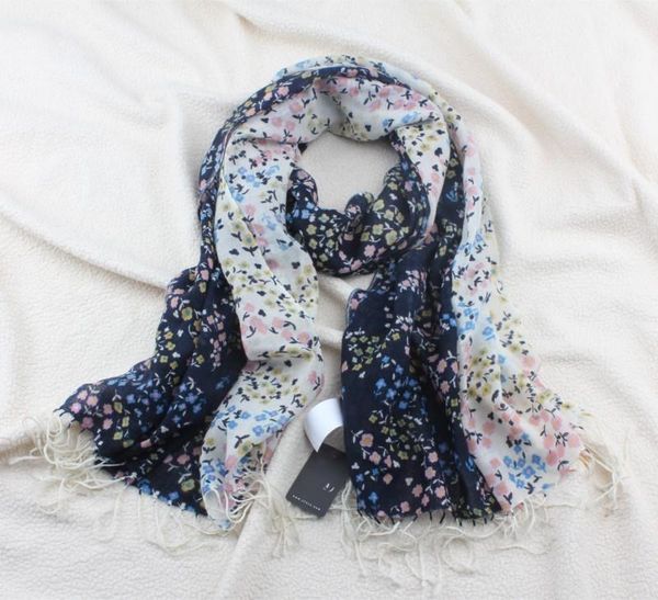 

women's 100% merino wool long big scarf shawl wrap neckerchief 196x75cm 74"x27" hs004 scarves, Blue;gray