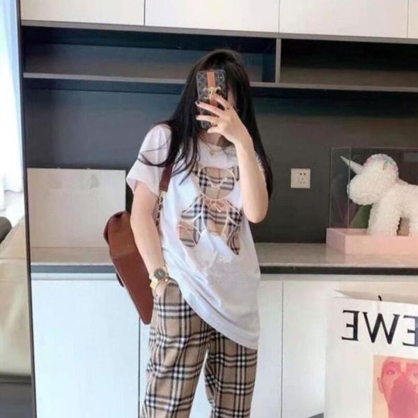 

2021 spring/summer fashion women's & tee round collar pure cotton casual couples with short sleeve plus size loose men ms t-shirt the, White