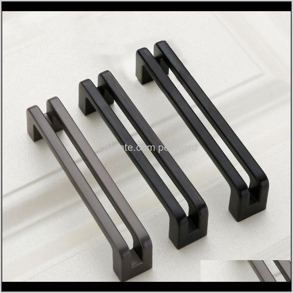 Materiais de construção Home Gardenzinc liga Barn Porta Puxador Punho Decorativo Mobiliário de Madeira Handles Black der Flush para portas de interiores Hardware