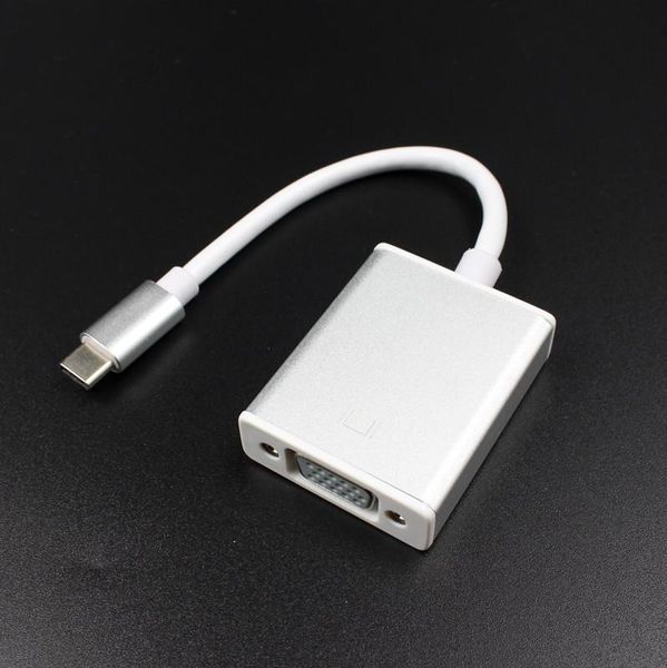 

hubs usb 3.1 type c to vga adapter usb-c male 1080p female converter
