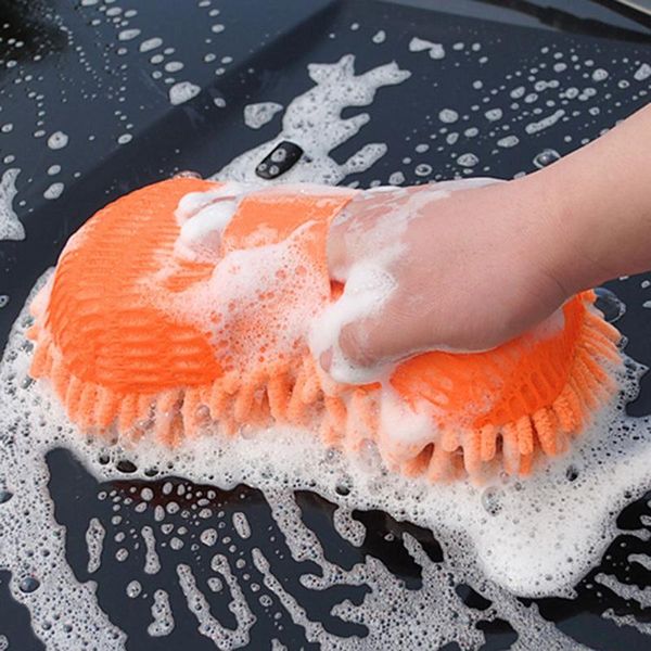 

orange cleaning sponge rag brush car care washing window
