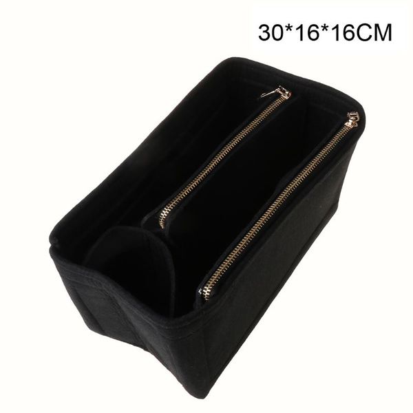 

evening bags purse organizer insert felt handbag with zipper tote shaper portable multi pocket 066f