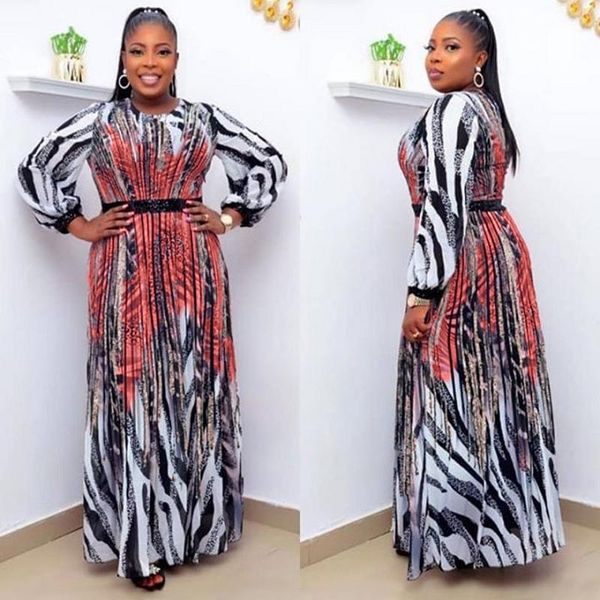 

ethnic clothing african dresses for women chiffon dashiki spring autumn long maxi dress ladies traditional clothes, Red