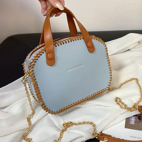 

evening bags solid color thick chain small pu leather crossbody for women 2021 summer shoulder cross body bag ladies handbags