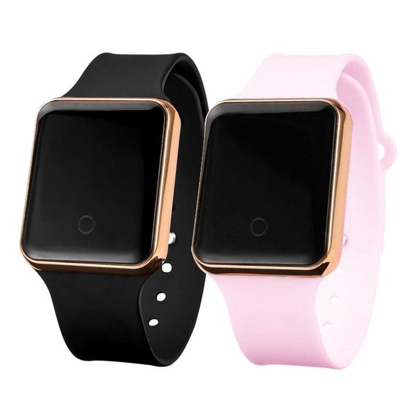 

wristwatches women digital watch 2021 luxury led men's sport wristwatch electronic clock lover watches silicone bracelet saat zegarek d, Slivery;brown