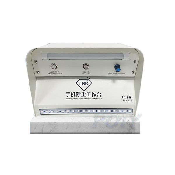 

power tool sets tbk-705 3 in 1 mobile phone dust removal workbench for lcd screen inspection repair/led scratch crack detection clean bench