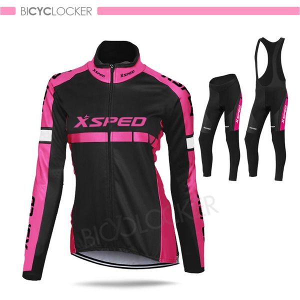 

cycling clothing women long sleeve jersey sets mtb cycle uniform mujer maillot wear clothes triathlon spring autumn jackets racing, Black;blue