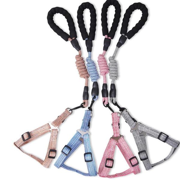 

dog collars & leashes adjustable harness soft leash chest strap training cat vest walking puppy collar breathable straps kitten