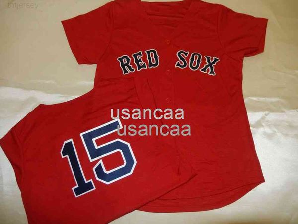 Erkekler Kadın Çocuk Dustin Pedroia Serin Beyzbol Forması Kırmızı Profesyonel Özel Formalar XS-5XL 6XL