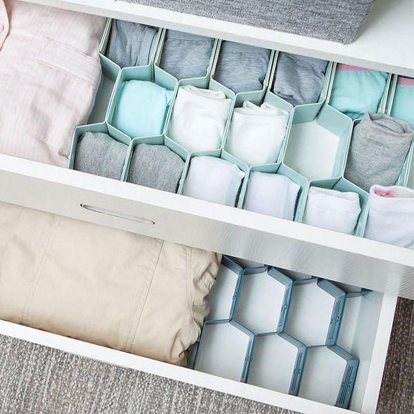 

storage drawers 12 plaid honeycomb nesting socks underwear plastic wardrobe drawer divider boar bra organizer box