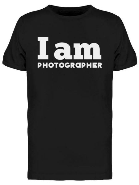 

i am pgrapher graphic tee men's -image by shutterstock, White;black