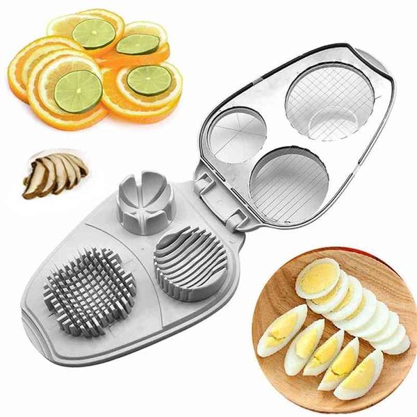 Multi-função Slicer Abacate Kitchen Tool Egg White 3 em 1 Manual Dicer Dicionado Aço Inoxidável Prático 210423