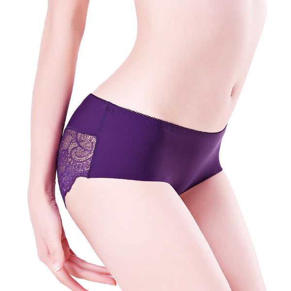 

briefs panties light luxury lace ee ice traceless women's transparent cotton crotch low waist fashion, Black;white