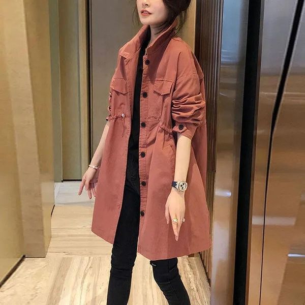 

women trench selling women's fashion casual ladies work wear nice coats, Tan;black