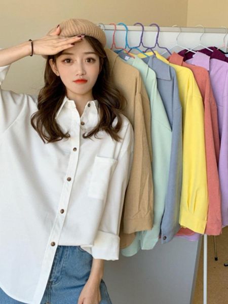 

women's blouses & shirts fashion women blouse spring long sleeve t shirt white korean womens casaul tshirts clothing et chemises wpy29