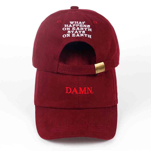 

new wine red kendrick lamar cap embroidery damn. unstructured dad hat bone women men the rapper baseball cap, Blue;gray