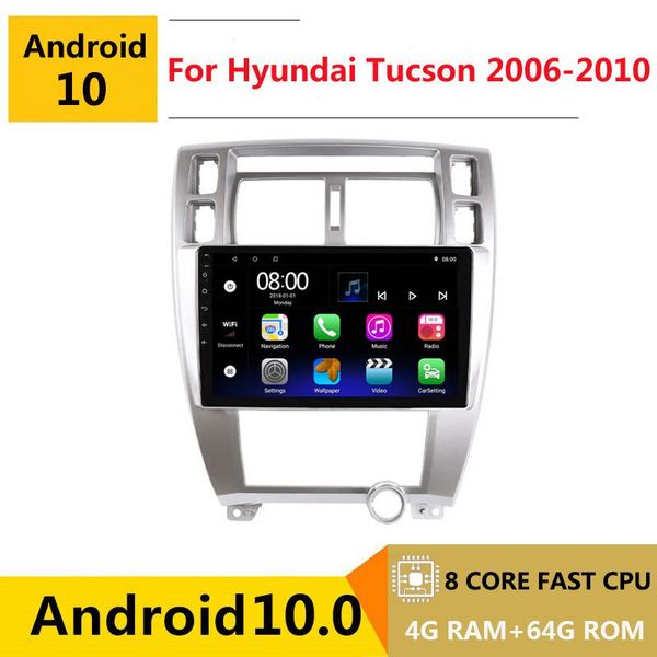 

player 8 core android 10 car dvd multimedia gps for tucson 2006 2007 2008 2009 2010 radio auto stereo navigation