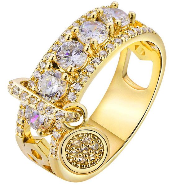 

wedding rings wish explosion jewelry gold plating disc ring wholesale european and american fashion creative zircon for women, Slivery;golden