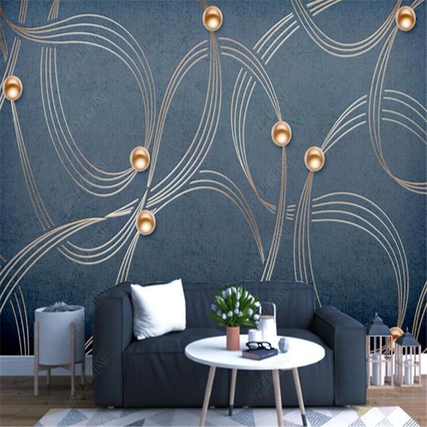 

modern mural wallpapers for living room minimalist abstract geometric lines light luxury tv background wall paper home decor