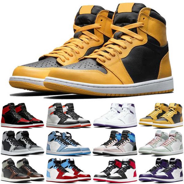 

2022 jumpman 1 1s men women basketball shoe pollen fearless first class flight black gold bloodline shadow chicago mens trainers sport