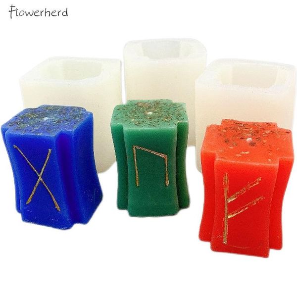 

craft tools rune candle silicone mould handmade resin molds occult divination soap mold for making supplies