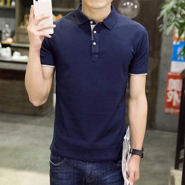 

3109-summer casual trend short sleeve, style men's t-shirts, White;black