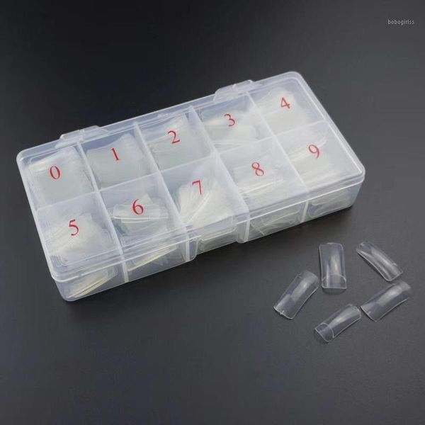 

500pcs diy artificial nail tip half style full cover french false acrylic art tips natural/white/clear color beauty tools1, Red;gold