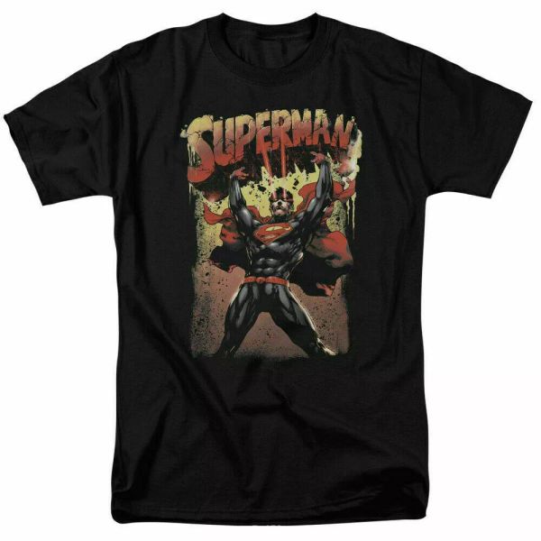 

Superman Lift Up T Shirt Licensed Comic Book Movie Tee Black, White;black