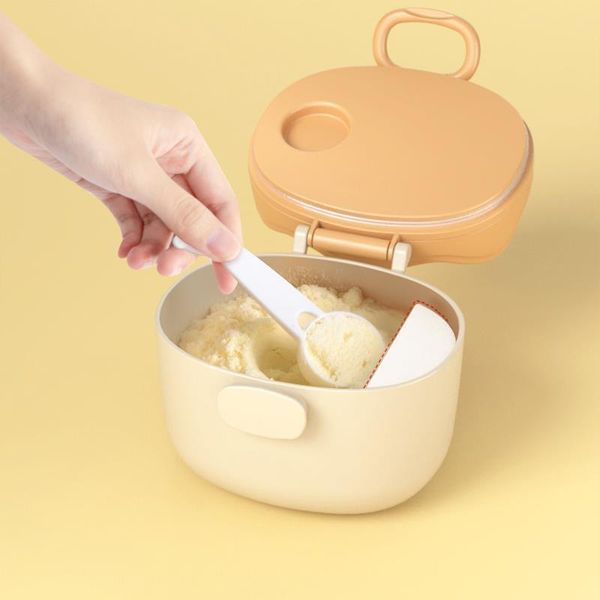 

storage bottles & jars high capacity baby milk powder box born container food double layer infants feeding with spoon