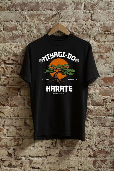 

miyagi-do karate, cobra kai adults t-shirt for men women, White;black