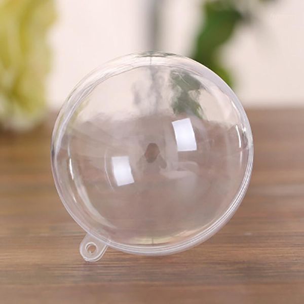 

party decoration 10-20 cm 5 pcs clear plastic christmas balls fillable gift packing baubles sphere xmas tree ornament indoor decorations1