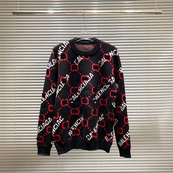 

designer men's sweaters, fashionable letter style pullovers, cotton wool blended comfortable long sleeved high-quality sweater, White;black