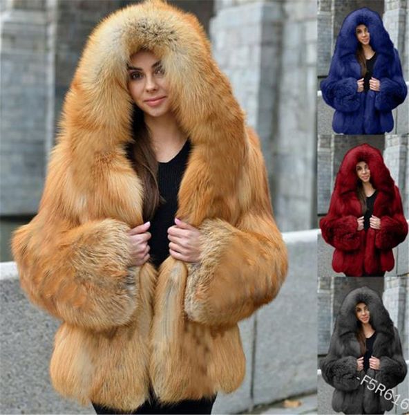 

blends hairy cut coats of the false color with more size outerwear winter fur coat manteau femme, Black