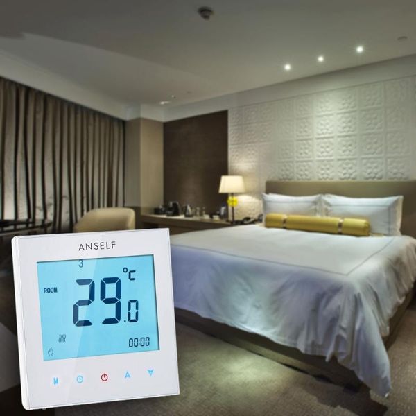 

smart home control electronic temperature controller for room weekly programmable thermostat lcd touch screen regulator