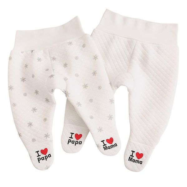 

trousers 2pcs born baby footed pants winter warm girls boys leggings long 0-3m pure cotton sleepwear pajamas infant, Blue