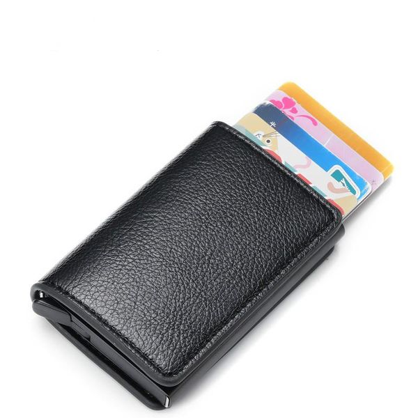 

wallets yambuto minimalist mini wallet men holders business id card case automatic rfid holder aluminium drop, Red;black