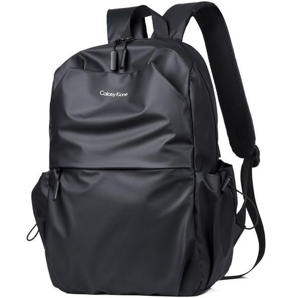 

stylish men backpack black travel bag student schoolbag teenager outdoor camping pack purse large capacity waterproof oxford