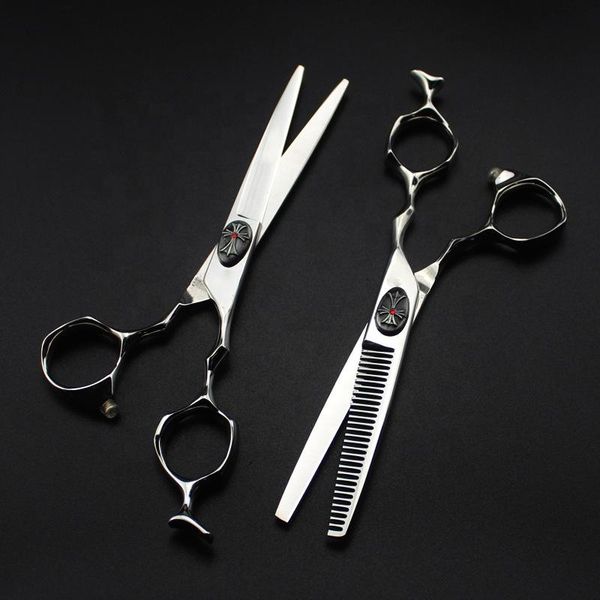 

hair scissors 6 inch silver japanese stainless steel thinning cutting barber cutter hairdressing scissor
