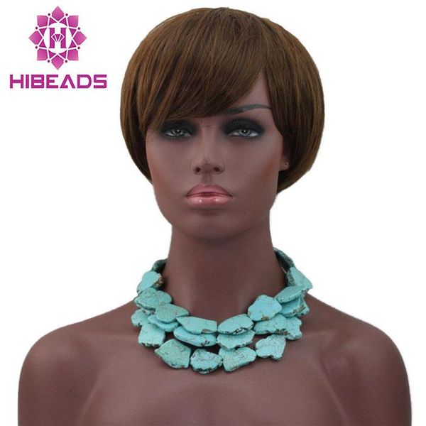 

blue beads necklace chunky long statement wholesale 3 colors party women abl608 chains, Silver