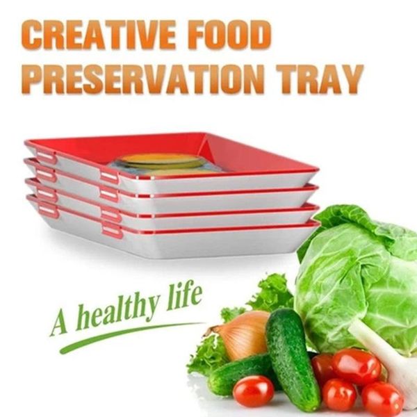

kitchen storage & organization 1pcstray creative food preservation tray plastic container set fresh microwave cover c1524 f