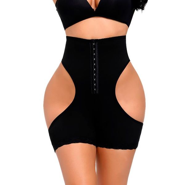 

women's shapers waist trainer breasted high lace leaky bucorset body shaping pants, Black;white